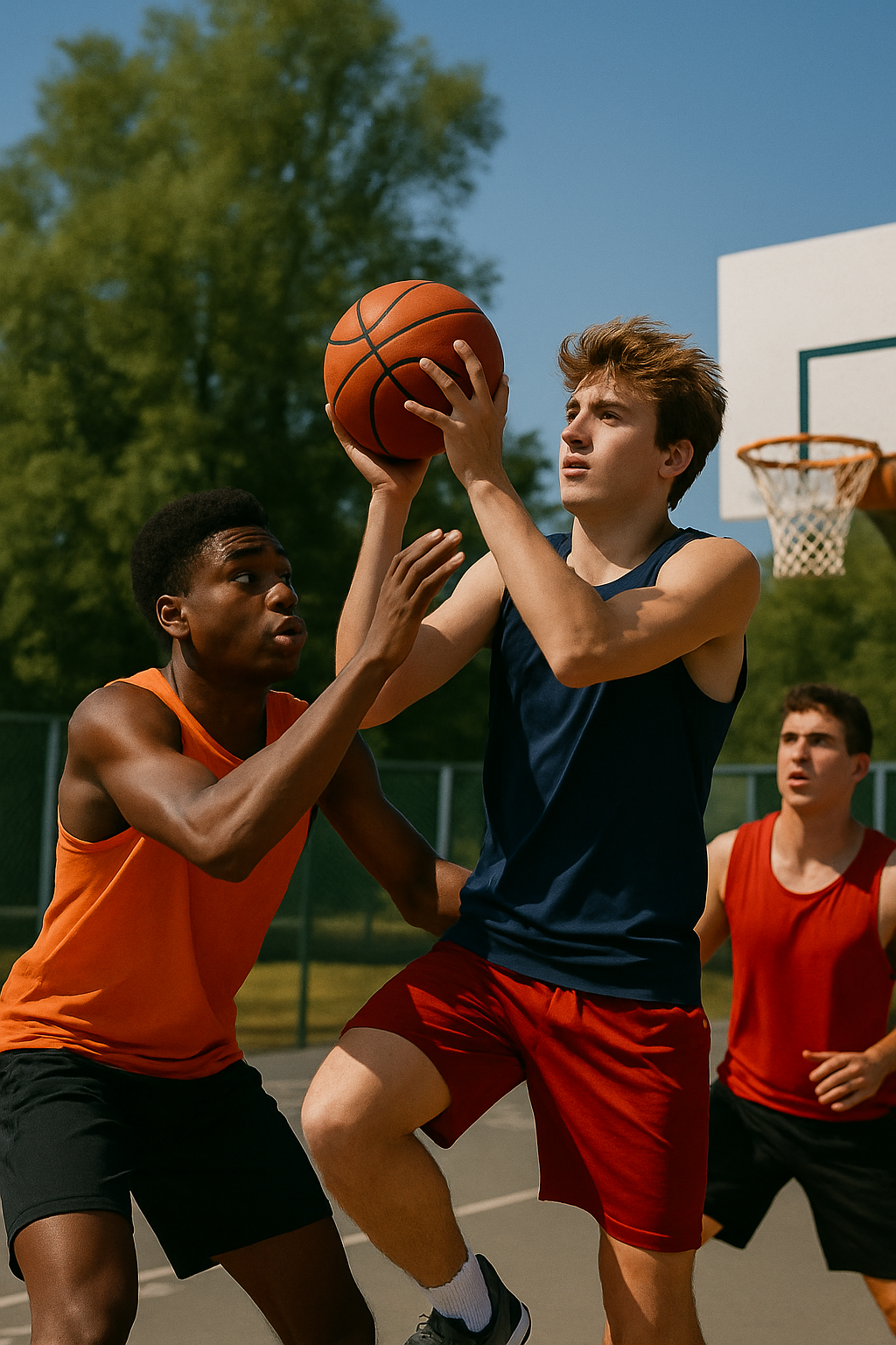 Gioco di Basket al Sole